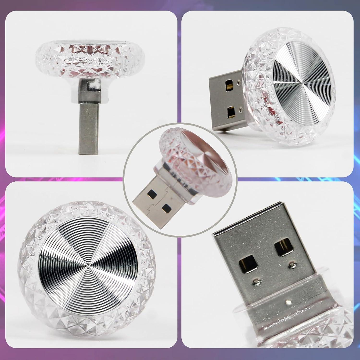 Lámpara de Ambiente LED USB Anilnel Noche LED 12 Multicolor