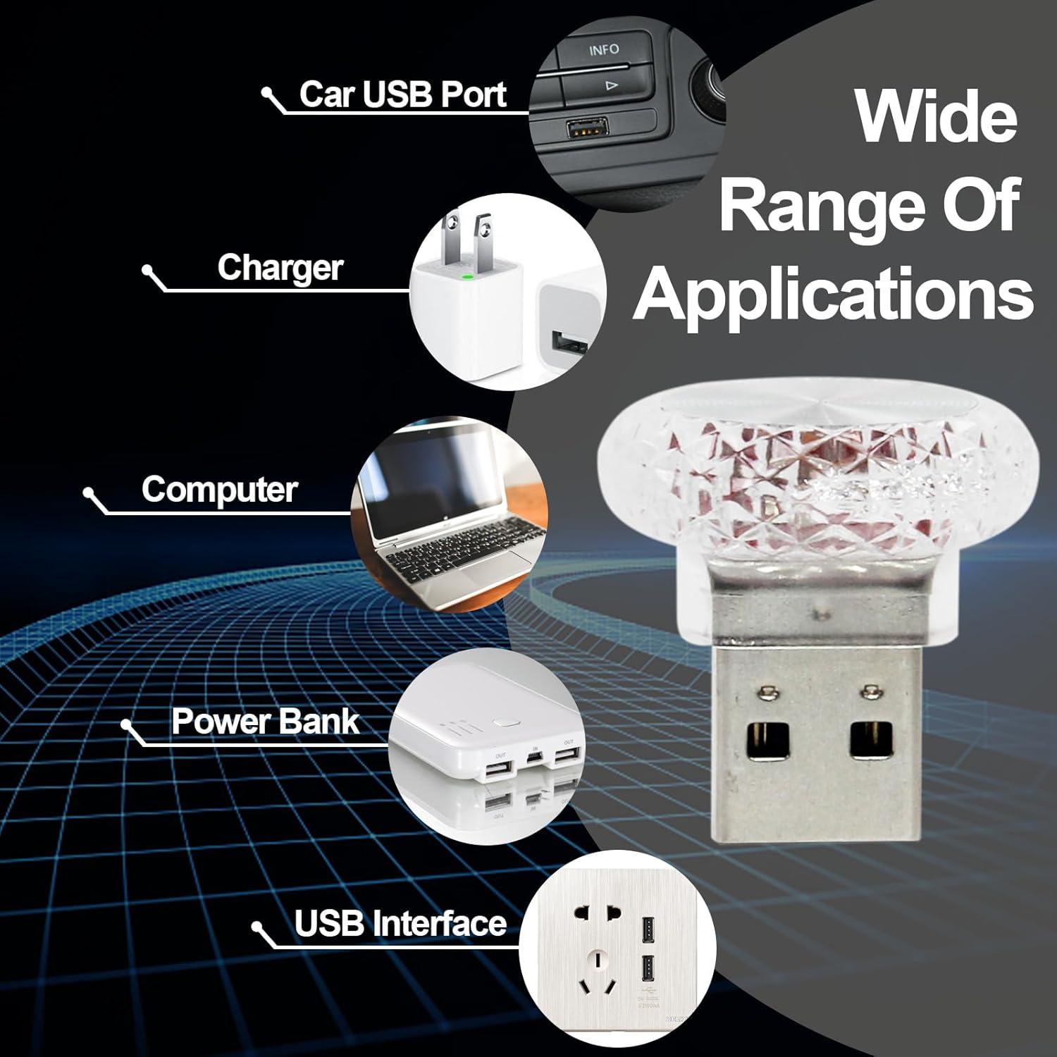 Lámpara de Ambiente LED USB Anilnel Noche LED 12 Multicolor