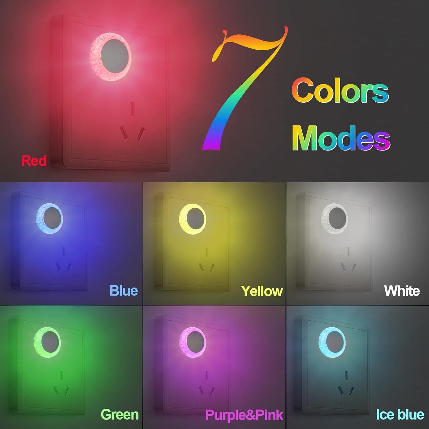 Lámpara de Ambiente LED USB Anilnel Noche LED 12 Multicolor