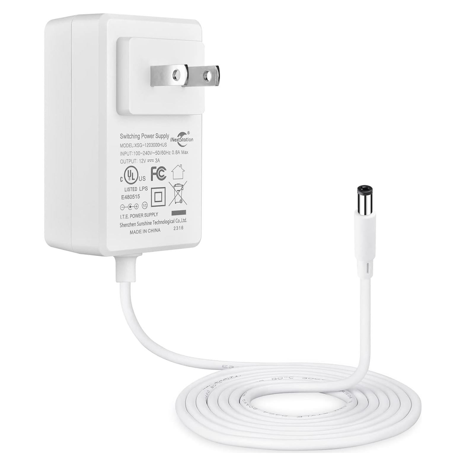 Adaptador de Corriente iNextStation 12V 3A para LED y Dispositivos