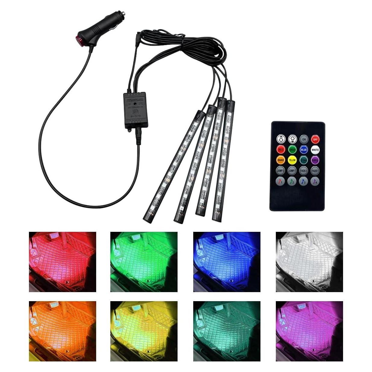 Tira de Luz LED Interior para Auto JOYCOURT 12V Multicolor