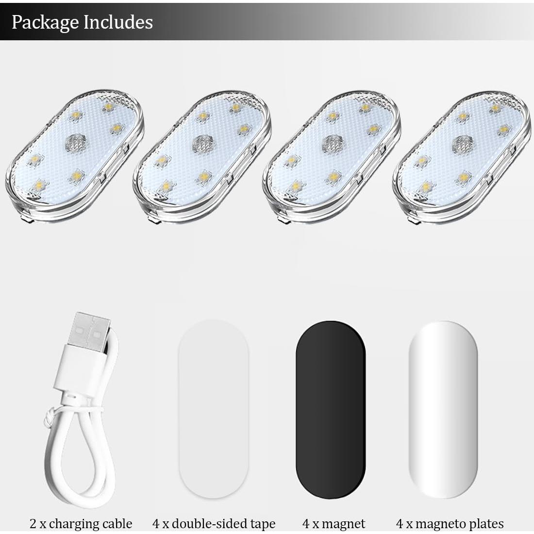 Luces LED Táctiles Zosppei 4 PCS 7 Colores Recargables USB