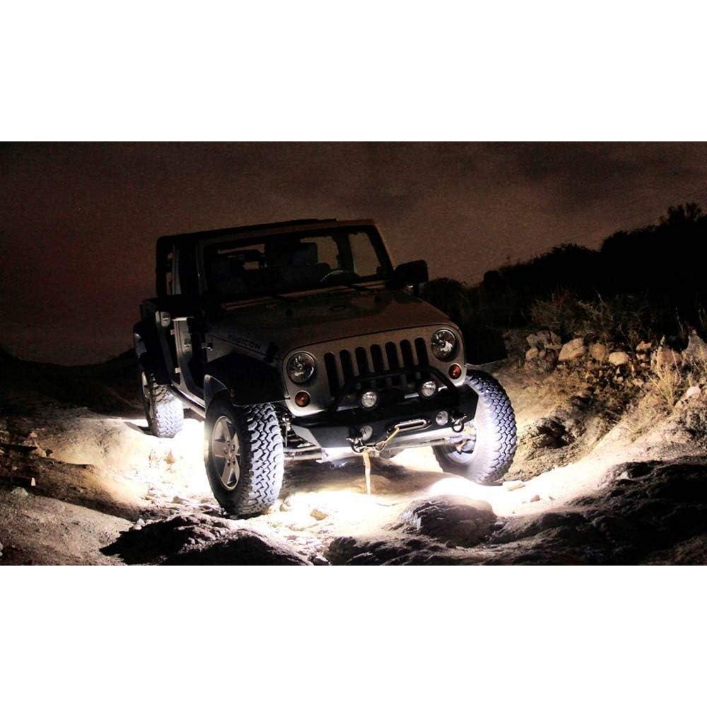Kit de Luces LED Rock 9W iJDMTOY 4 Piezas Impermeables