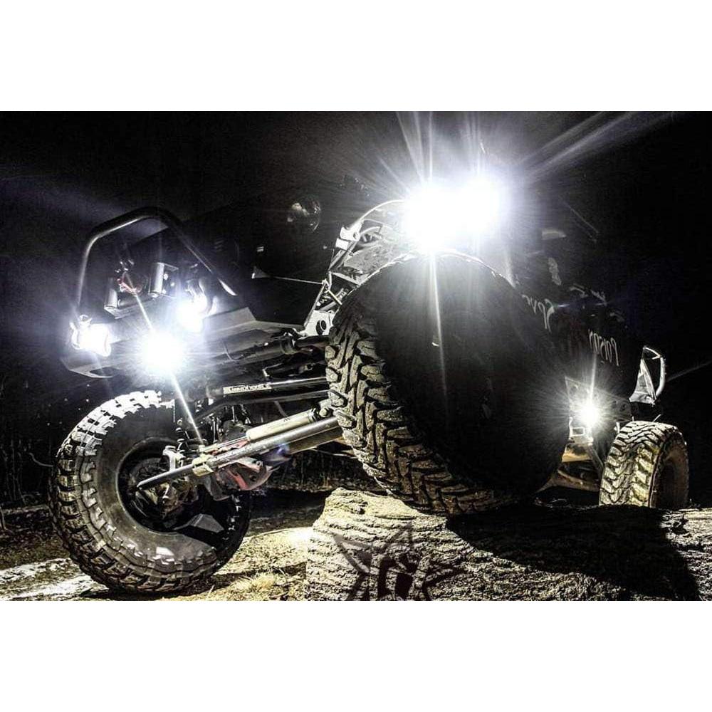 Kit de Luces LED Rock 9W iJDMTOY 4 Piezas Impermeables