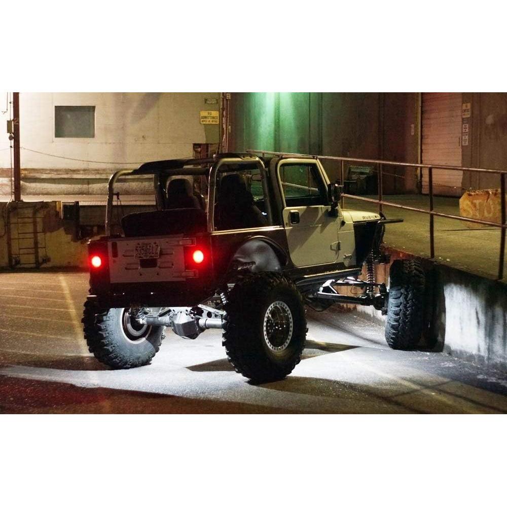 Kit de Luces LED Rock 9W iJDMTOY 4 Piezas Impermeables