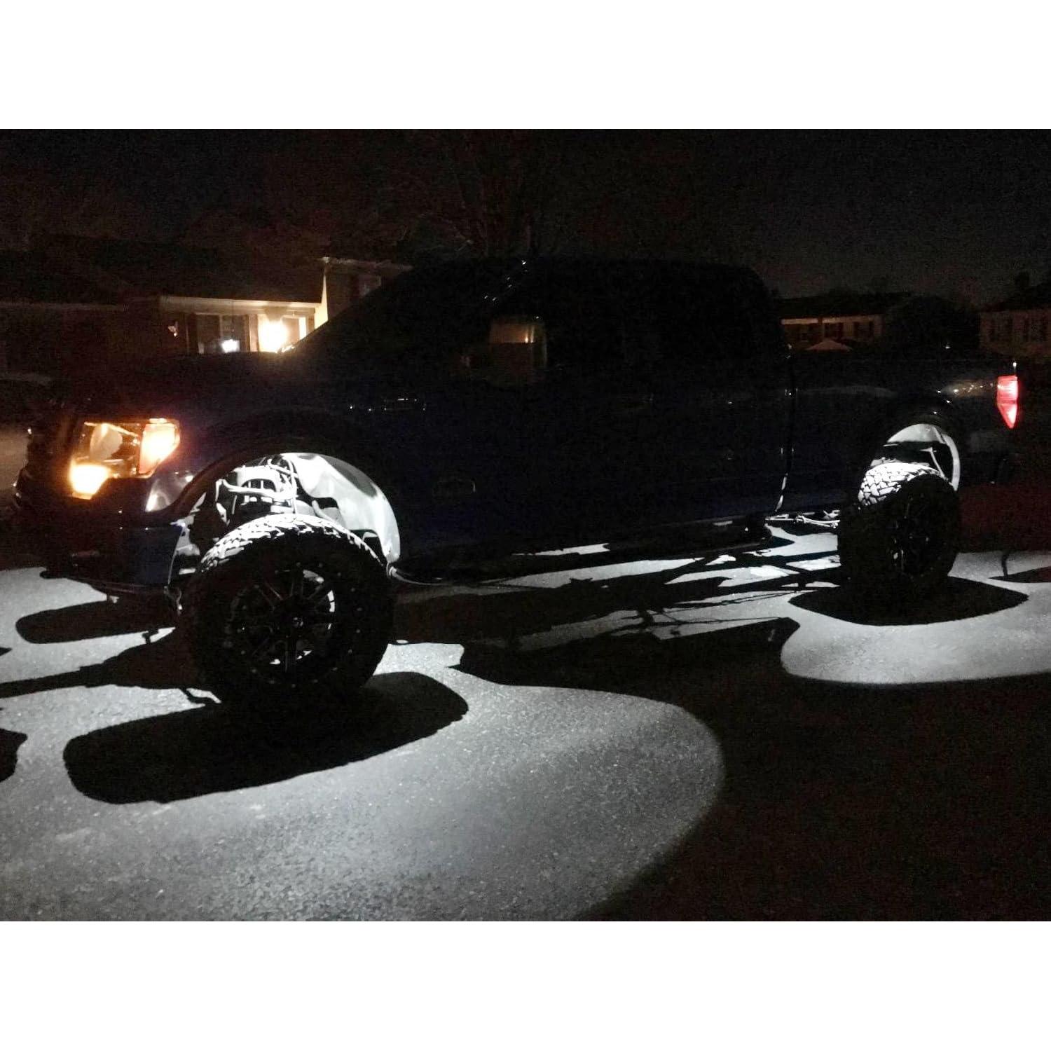 Kit de Luces LED Rock 9W iJDMTOY 4 Piezas Impermeables