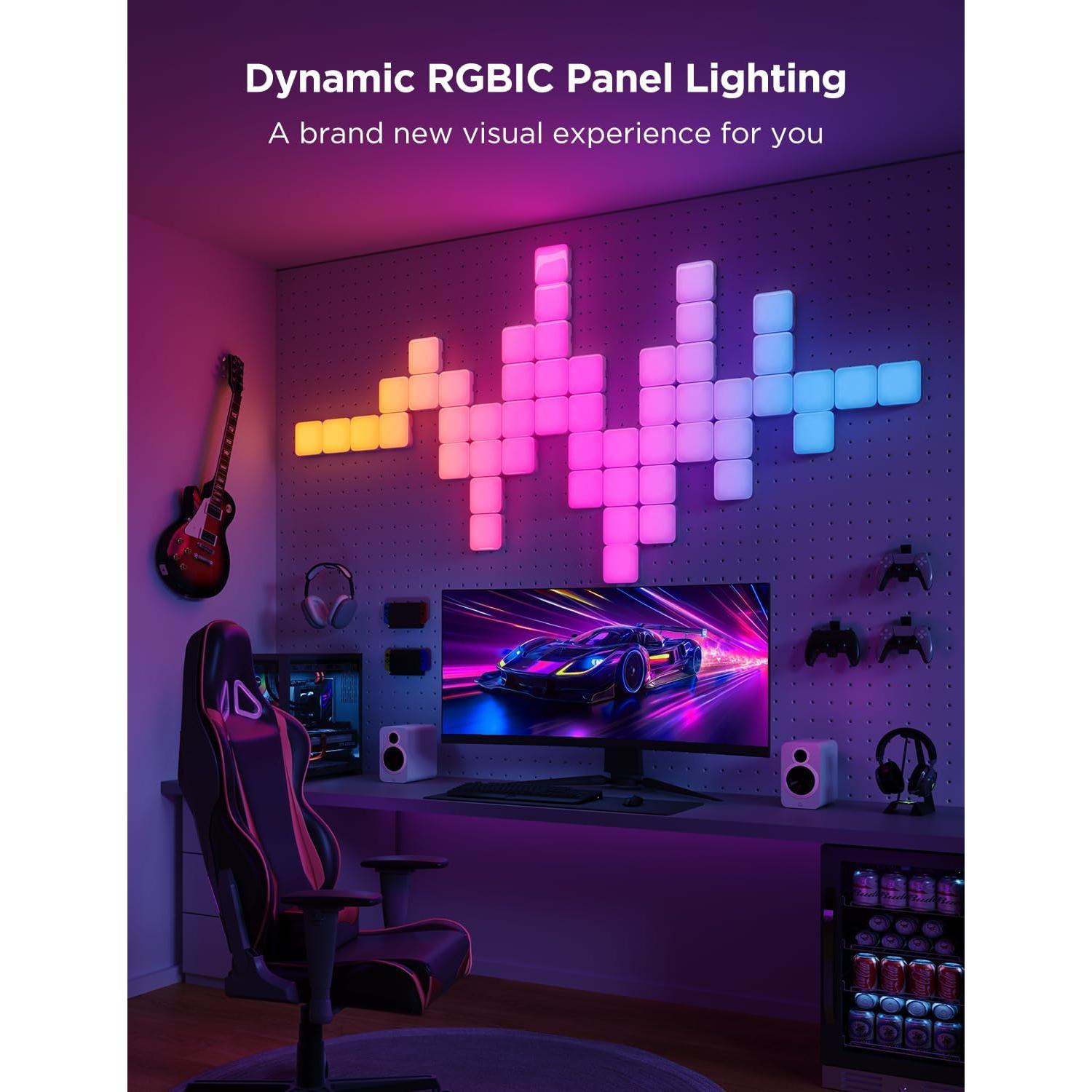 Luces de Panel LED Govee Mini RGBIC 20 Pcs, Control por Voz