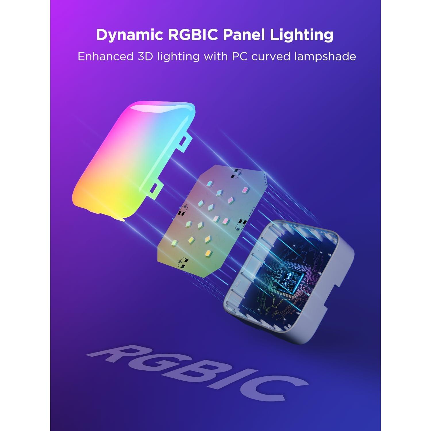 Luces de Panel LED Govee Mini RGBIC 20 Pcs, Control por Voz