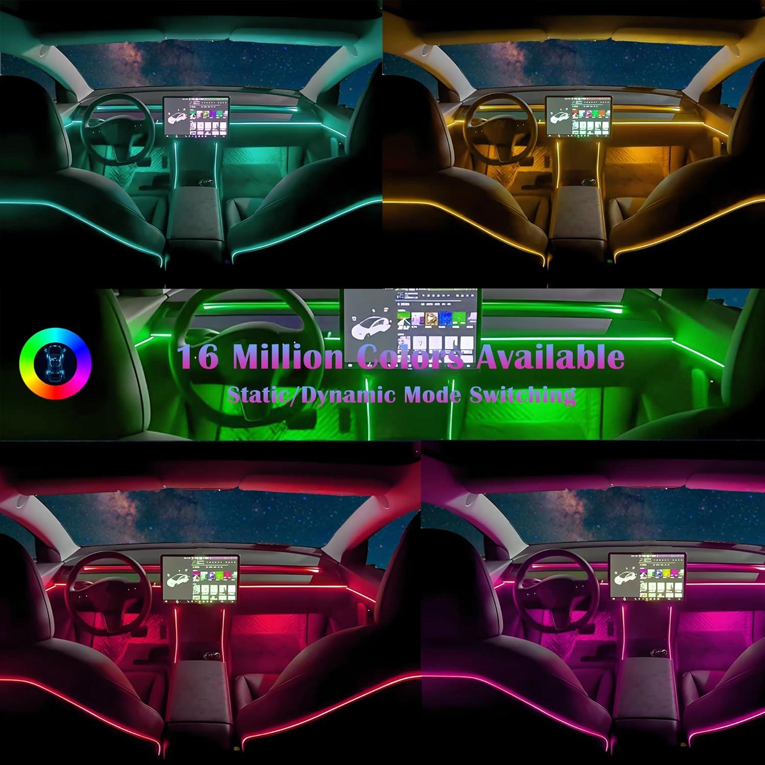 Luz LED de tira UWDESY RGB 18 en 1 para interiores de coche