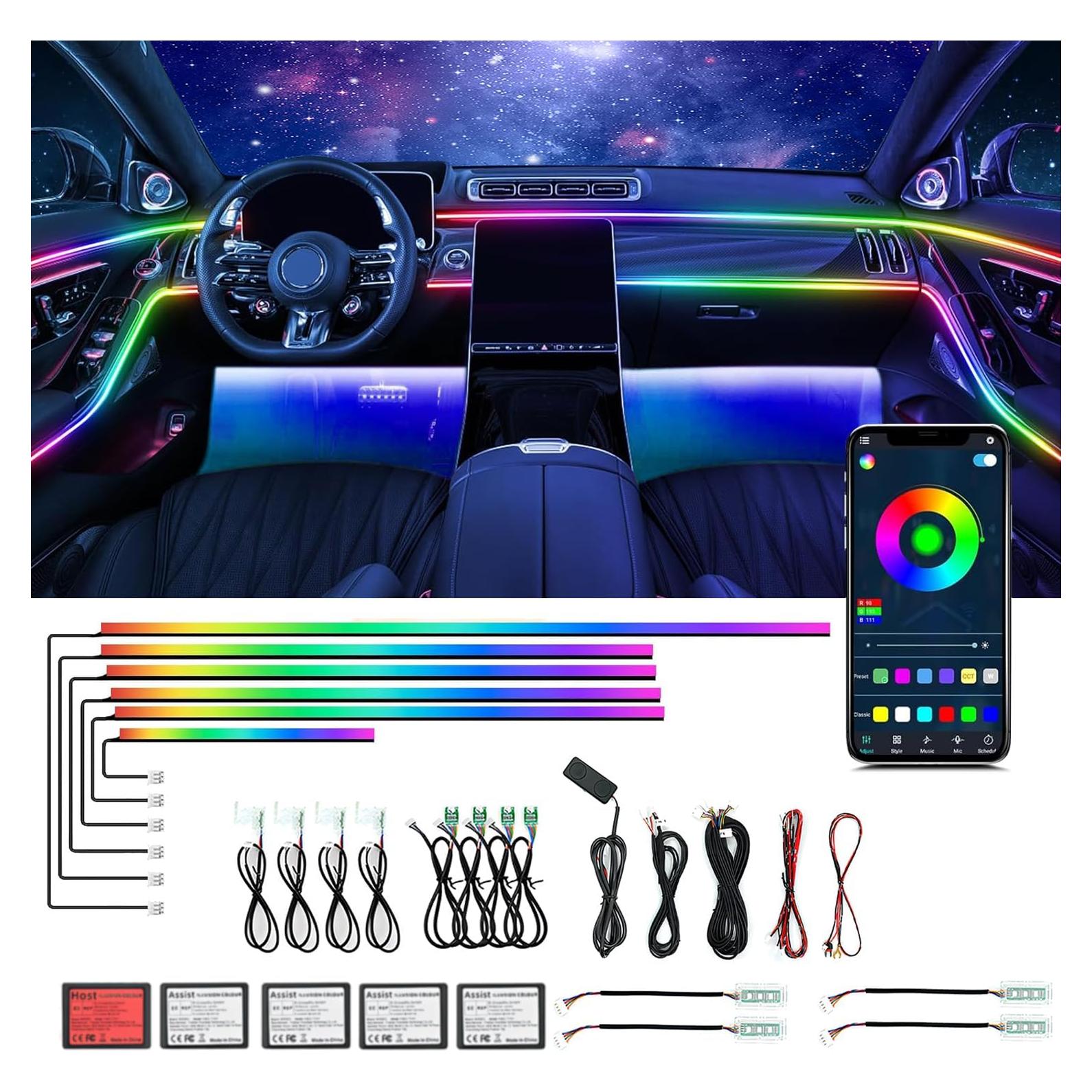Kit de Luz LED Interior Bphuny 18 en 1 para Automóviles