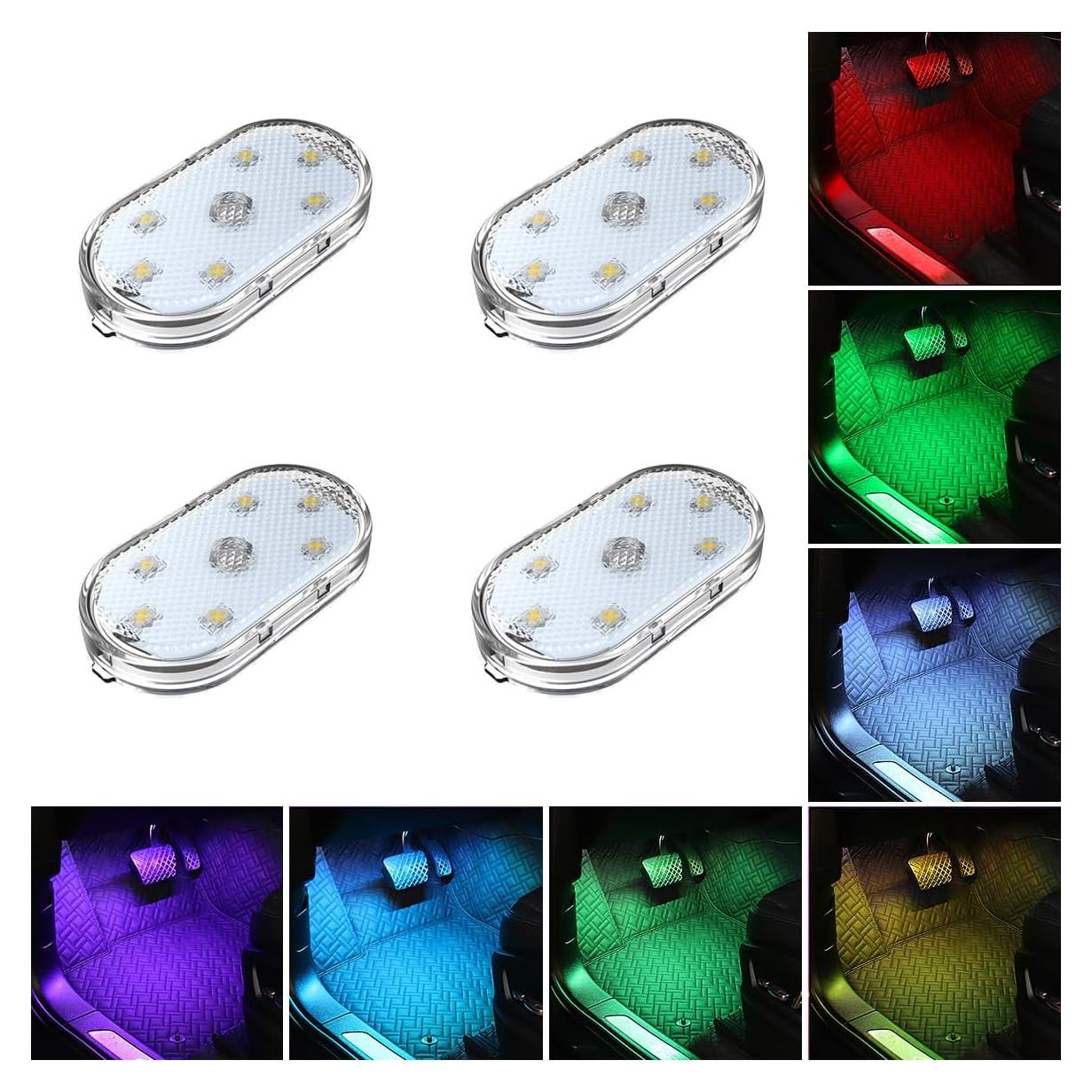 Luces LED Inalámbricas JOYCOURT para Interior de Coche 4PCS