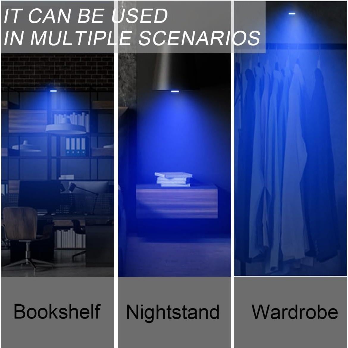 Luces LED Inalámbricas JOYCOURT para Interior de Coche 4PCS