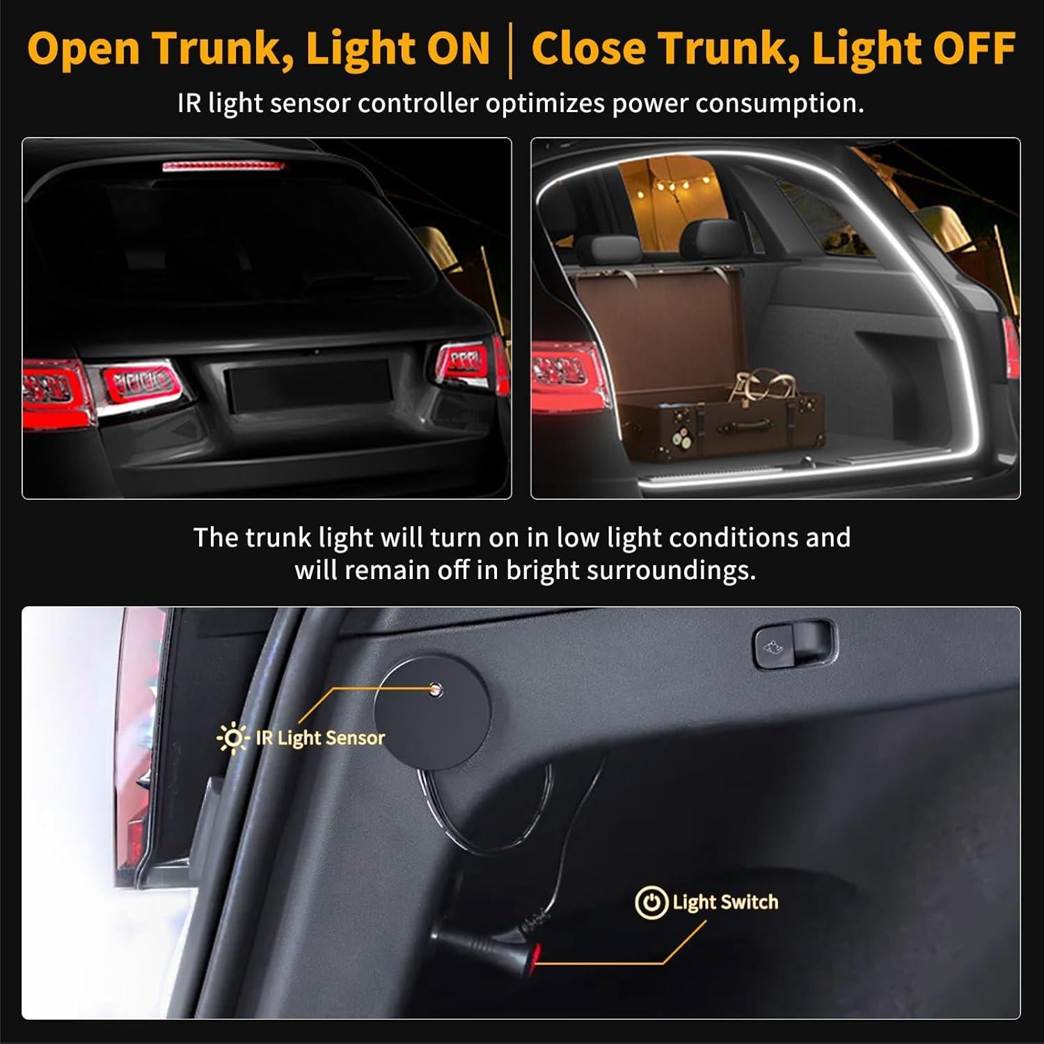 Tira de Luz LED Blanca para Maletero 427 cm Universal