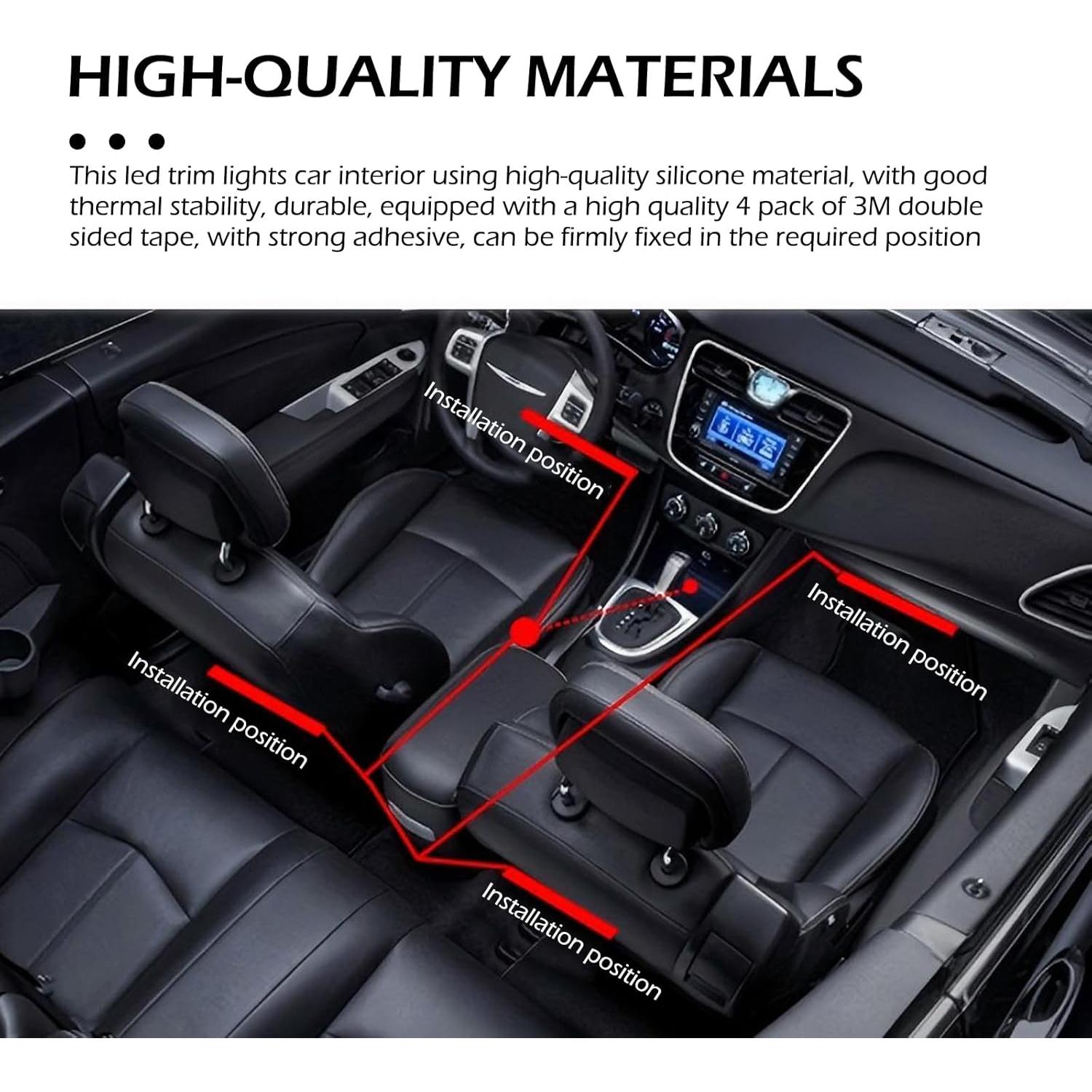 Luces LED de Tira Zikefest para Automóvil 12V Control APP