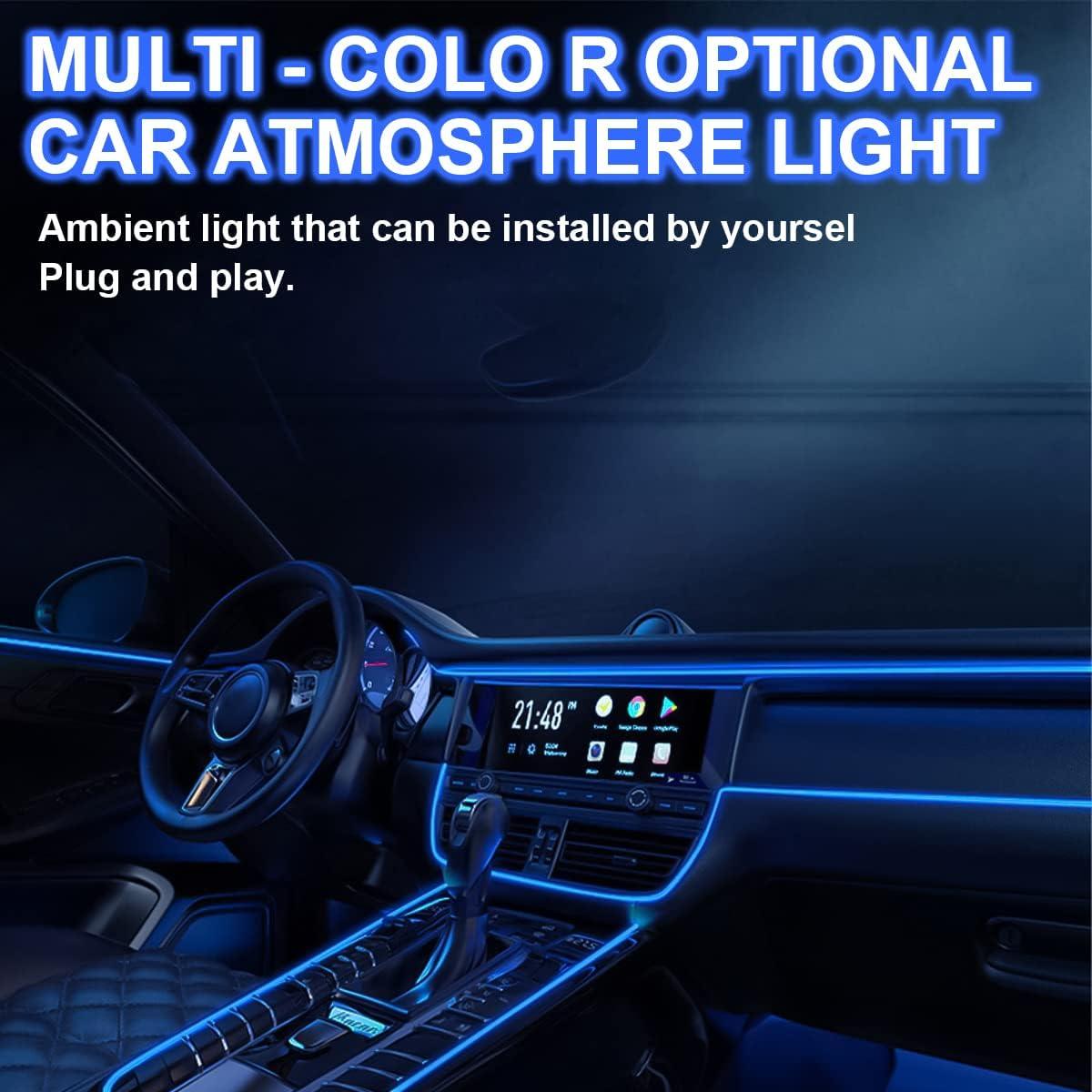 Tira de luces LED AUKEPO 4.88m Azul para interiores de auto