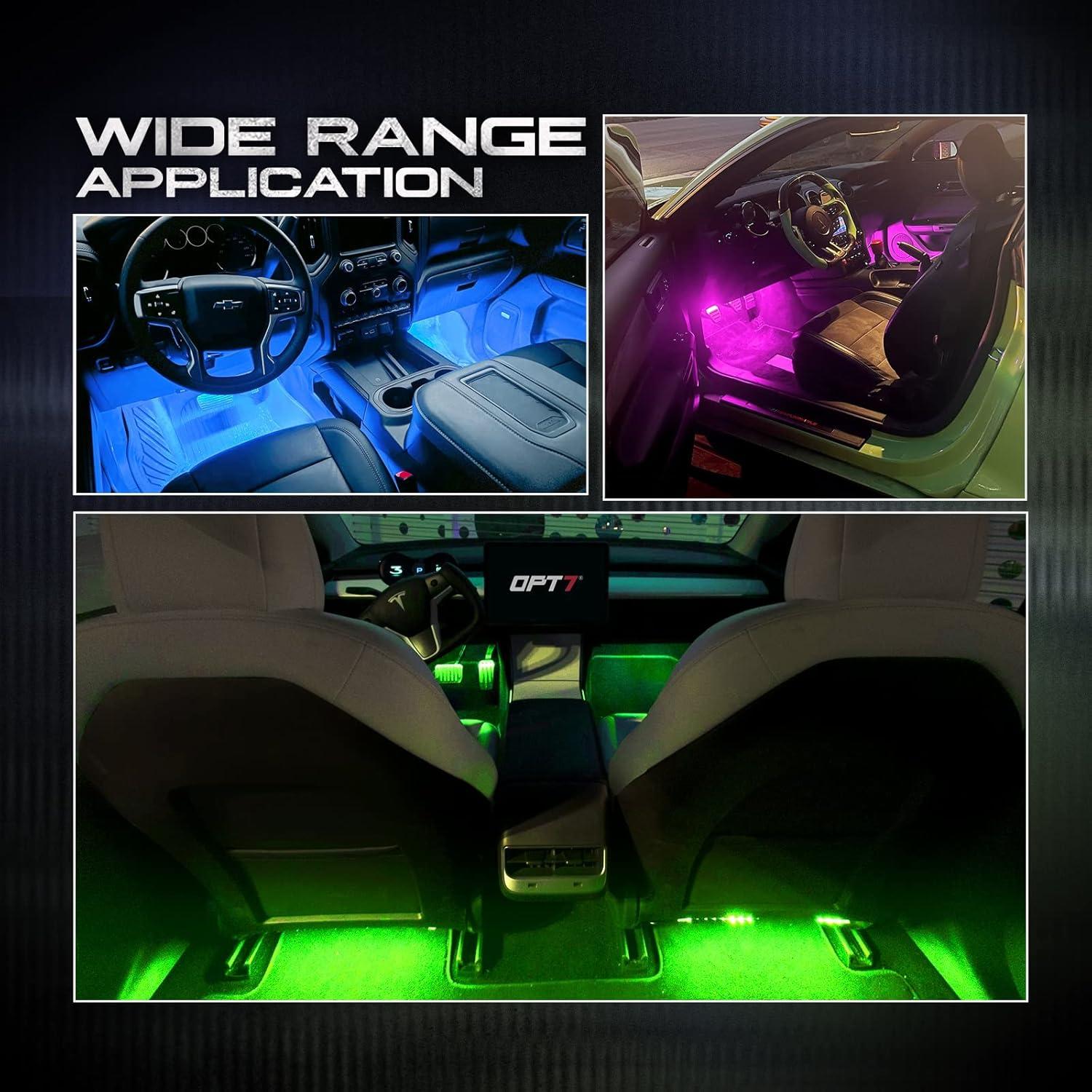 Luces LED de Interior OPT7 Aura RGB 4pc con Control Remoto