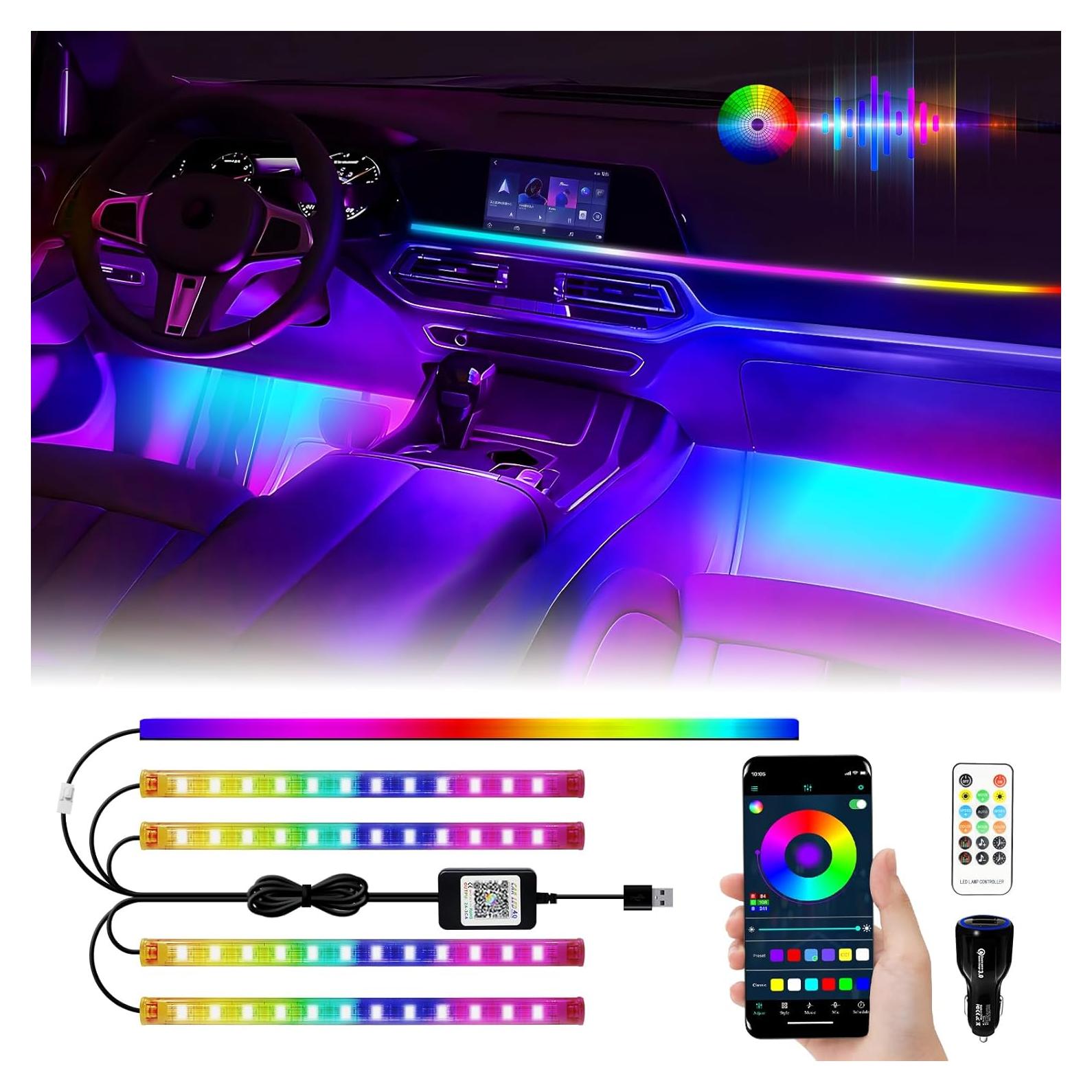 Kit de Luces LED Multicolores para Interior de Automóvil YM E-Bright
