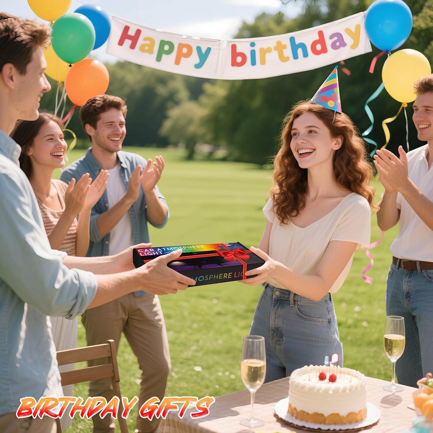 Luces LED interiores multicolor Zdovivot para coche USB