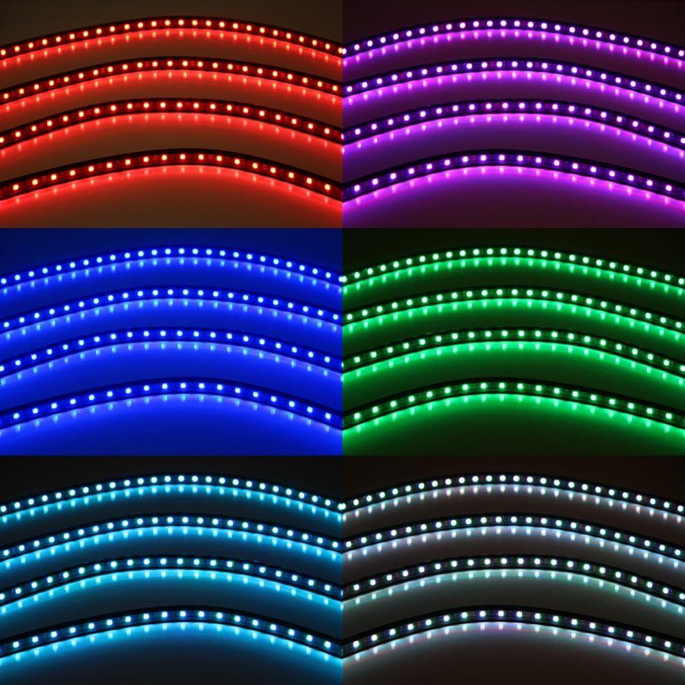 Kit de Iluminación LED Bajo el Coche iJDMTOY RGB 4 Piezas
