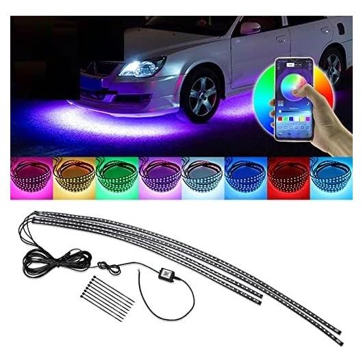 Luces LED de Subrayado HENLIX RGB 4 Pcs 150cm + 90cm IP68