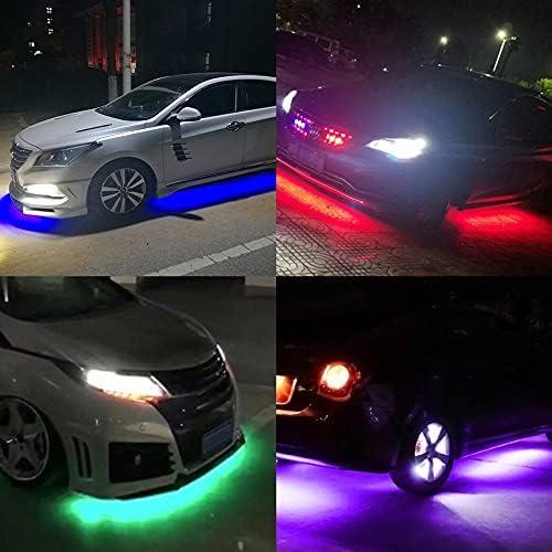 Luces LED de Subrayado HENLIX RGB 4 Pcs 150cm + 90cm IP68