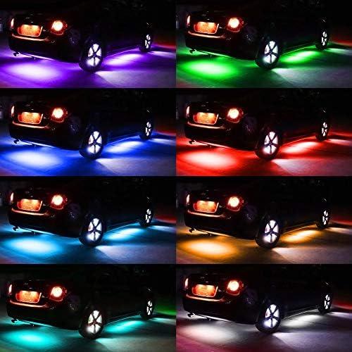 Luces LED de Subrayado HENLIX RGB 4 Pcs 150cm + 90cm IP68