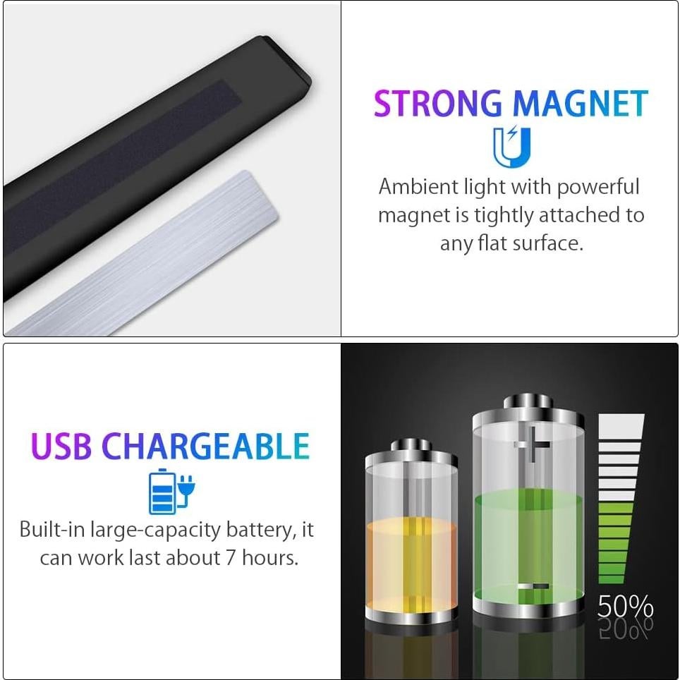 Luces LED Inalámbricas 1797 para Interiores de Automóvil 4PCS