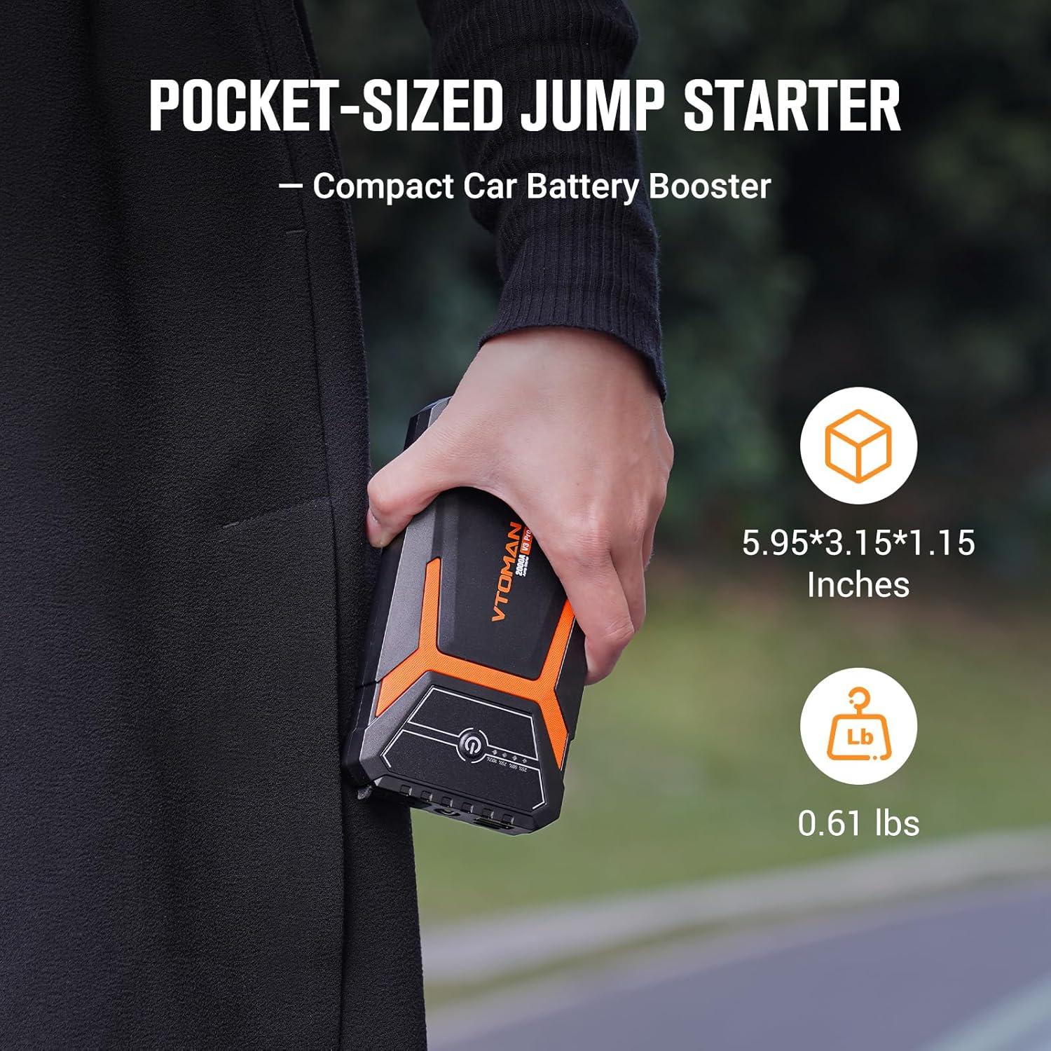 Arrancador de Batería VTOMAN V3 Pro 2000A 12V Portátil