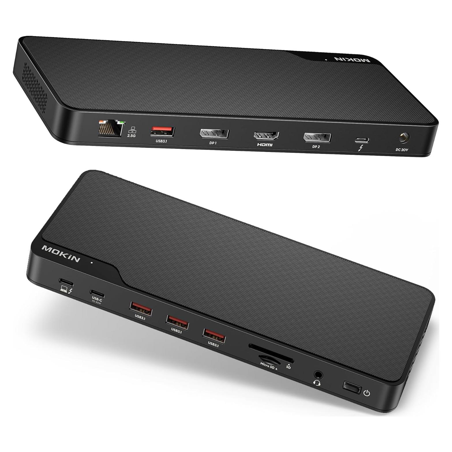 Dock Thunderbolt 4 MOKiN 16 Puertos Triple Pantalla 4K 150W