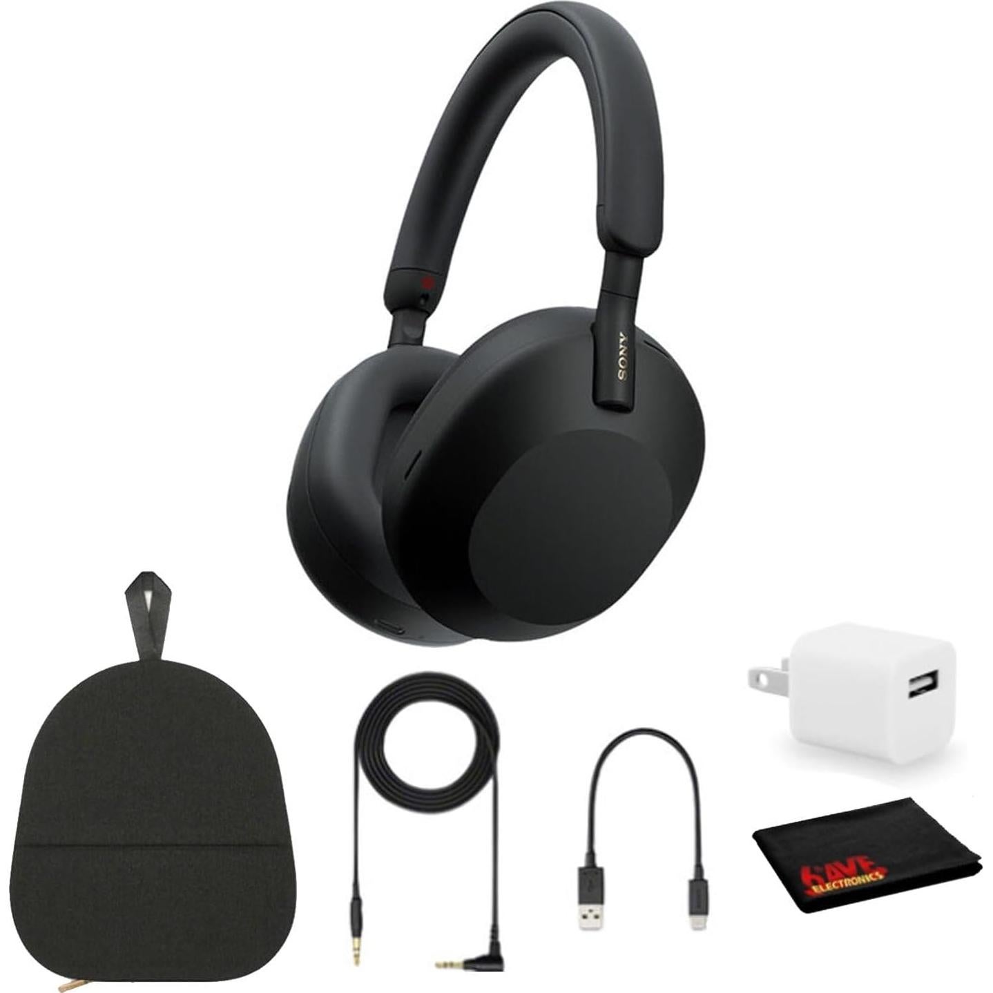Auriculares Inalámbricos Sony WH-1000XM5 Negro, 30h ANC