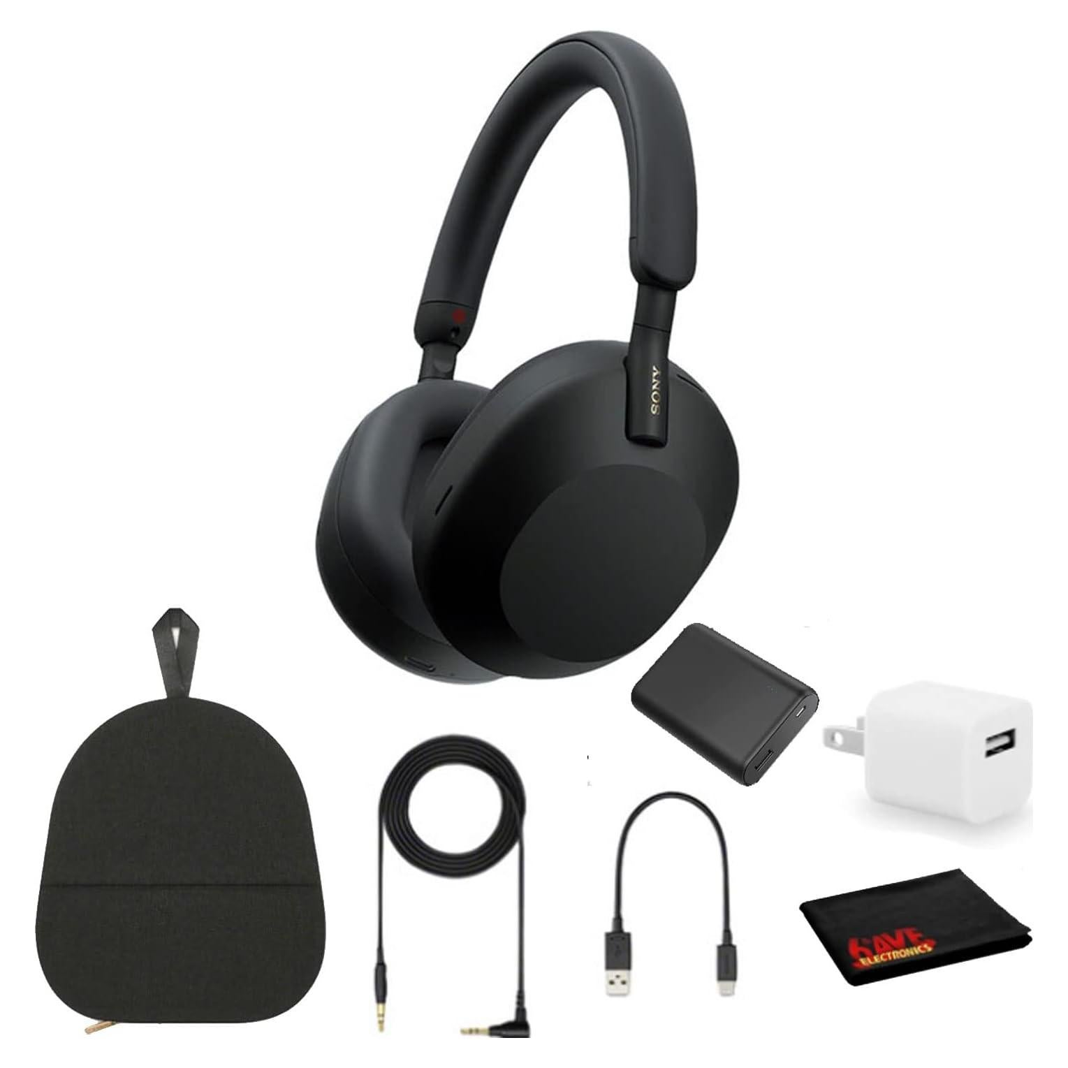 Auriculares Inalámbricos Sony WH-1000XM5 Negro con ANC y 30h Batería