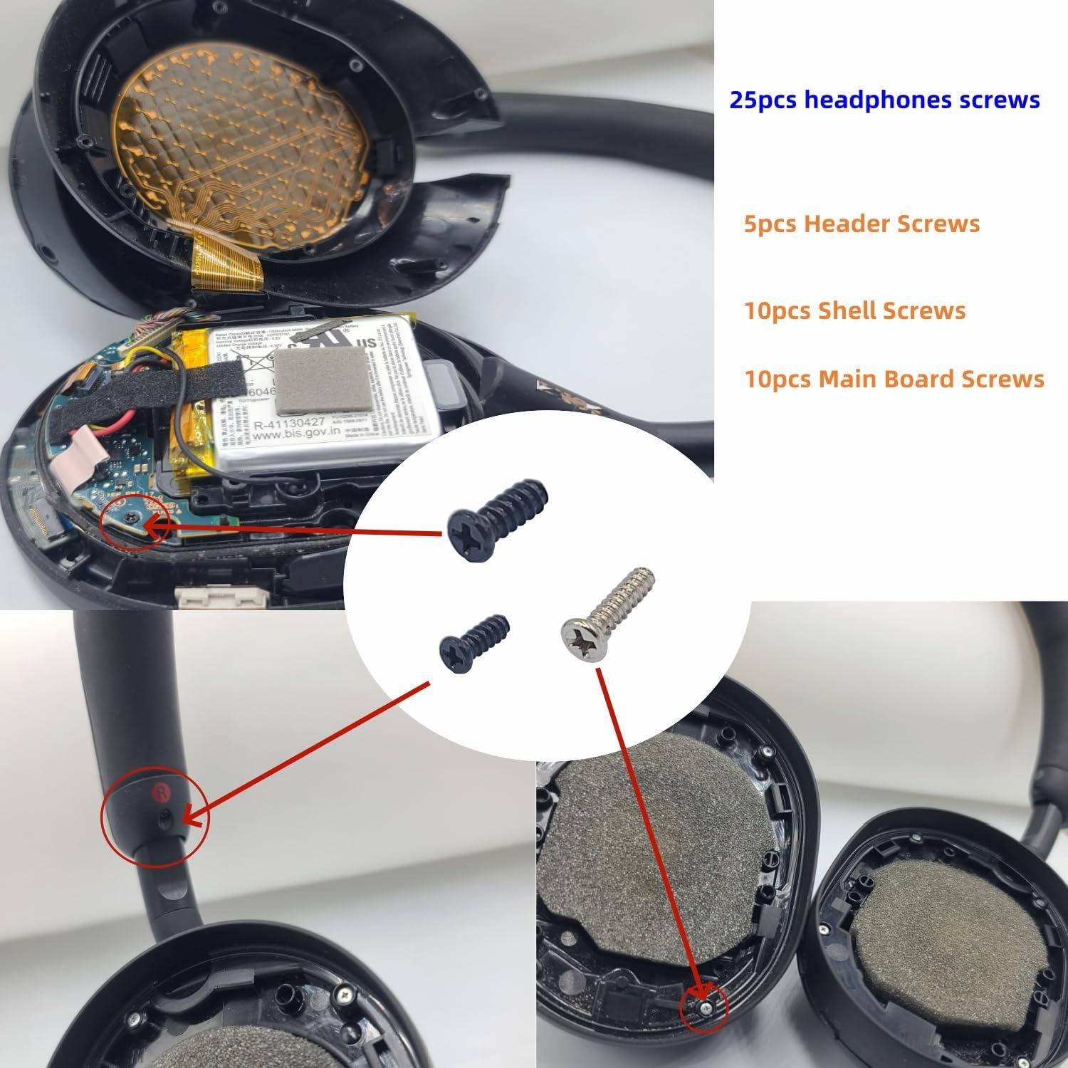 Tornillos de Reemplazo para Auriculares Sony WH-1000XM5 - 25 Piezas