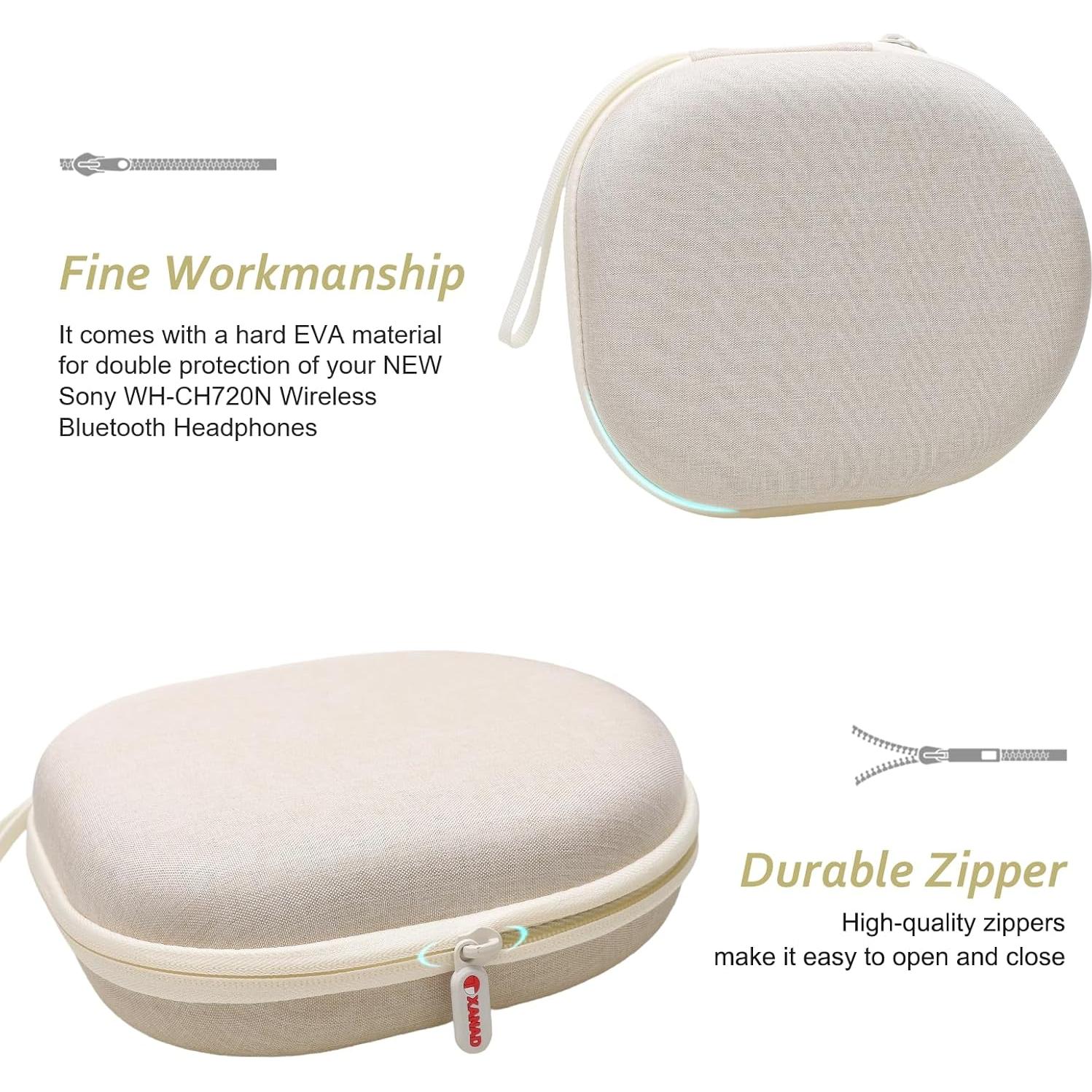 Funda XANAD para Auriculares Sony WH-CH720N WH-CH520 - Crema