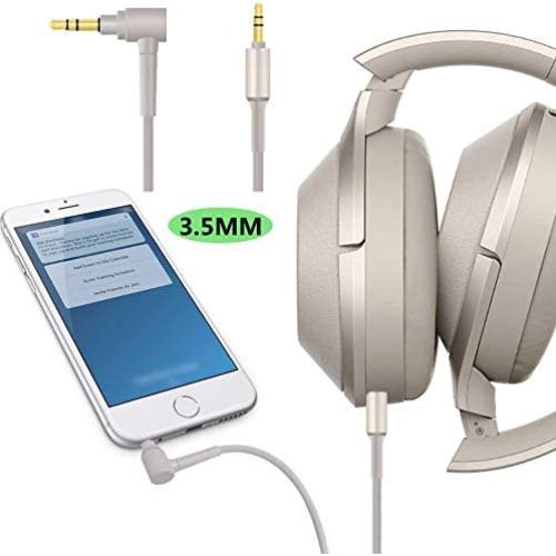 Almohadillas y Cable Reemplazo Saipomor para WH-1000XM5 Beige