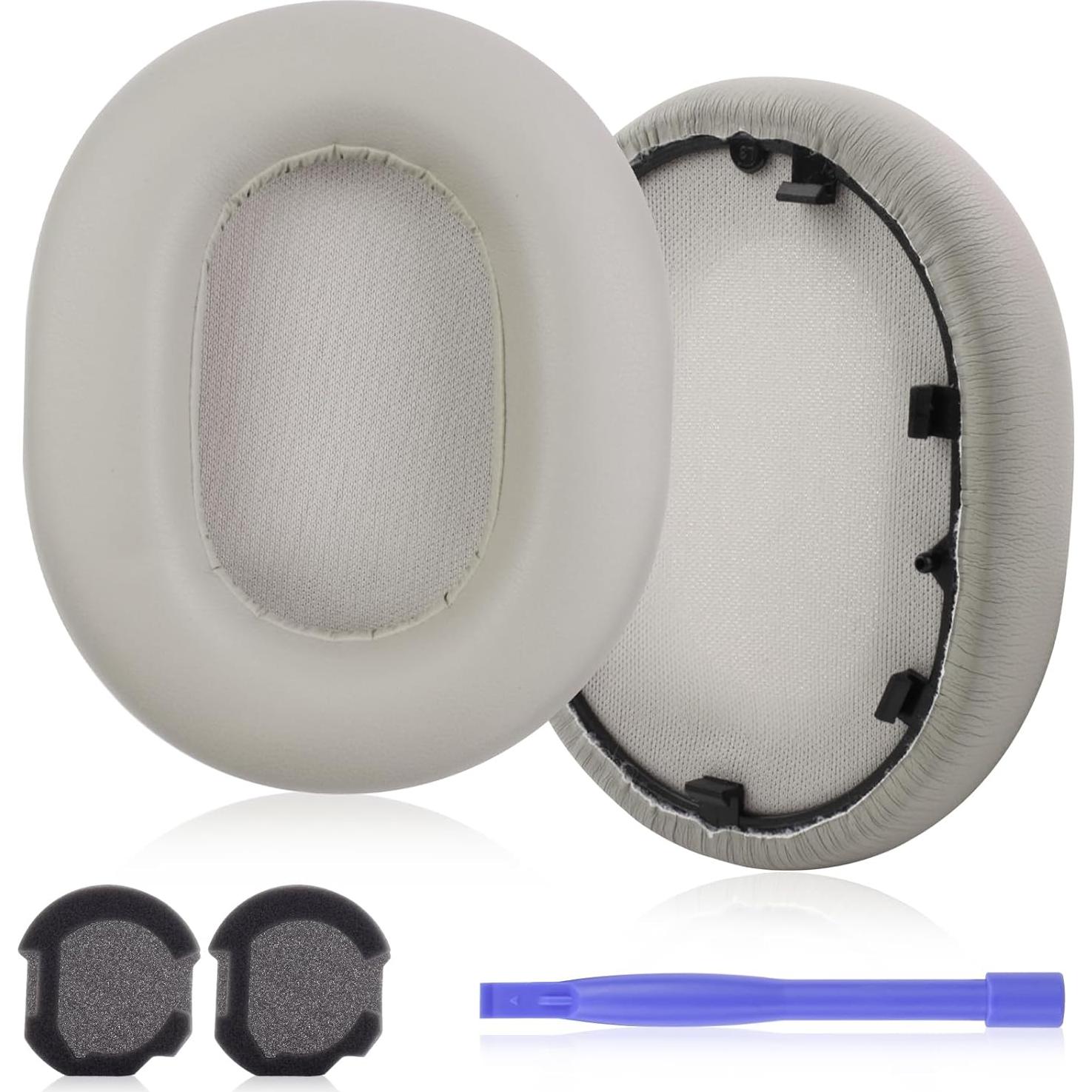 Almohadillas y Cable Reemplazo Saipomor para WH-1000XM5 Beige