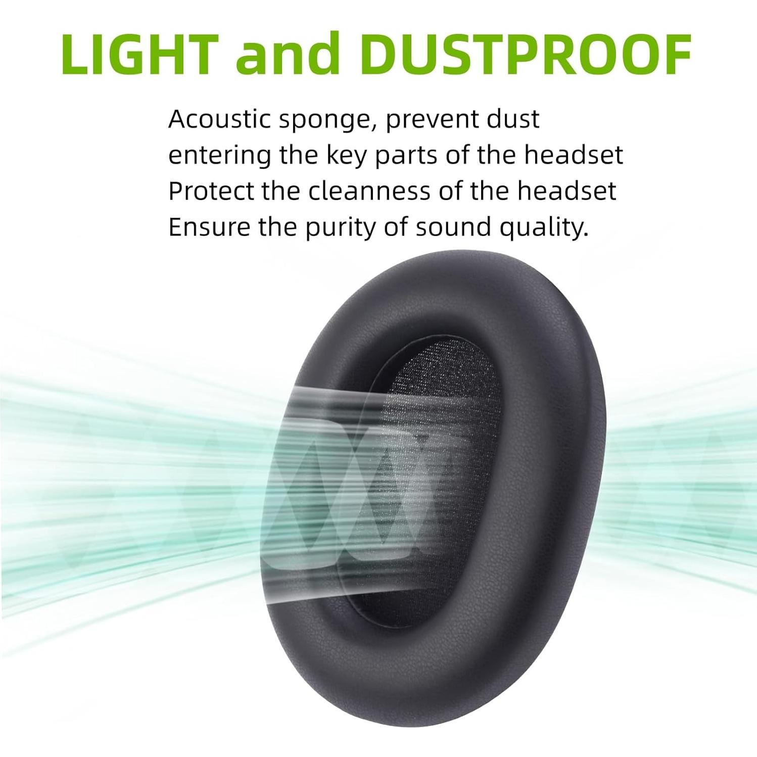 Almohadillas de Reemplazo Sony WH-1000XM5 - Aislamiento Negro