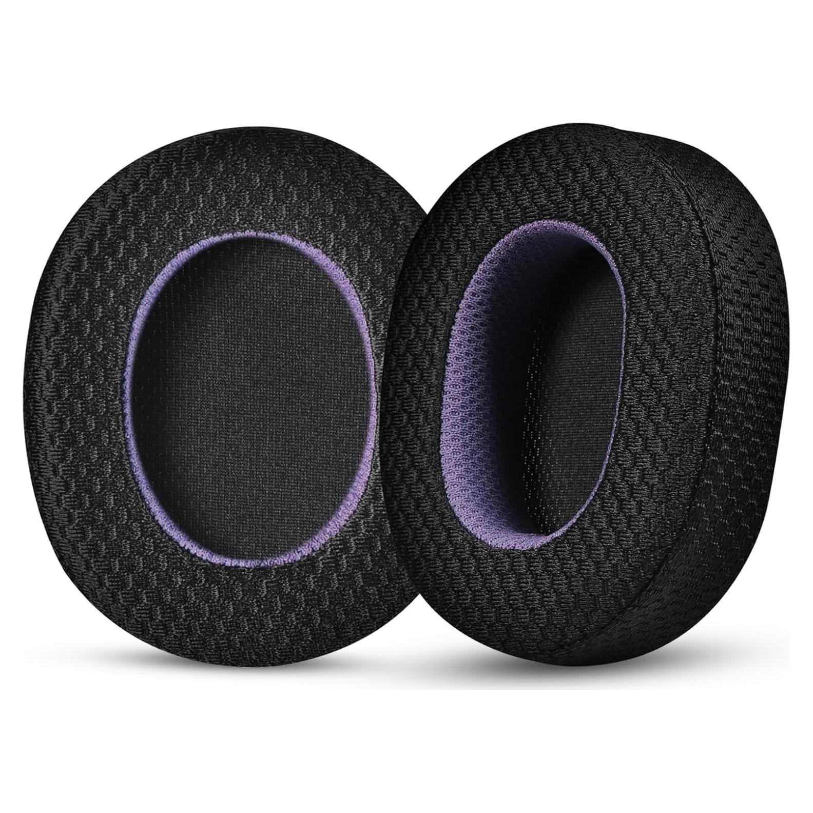 Almohadillas de repuesto Jomwag para Sony WH-1000XM5 - Malla transpirable negras/púrpuras