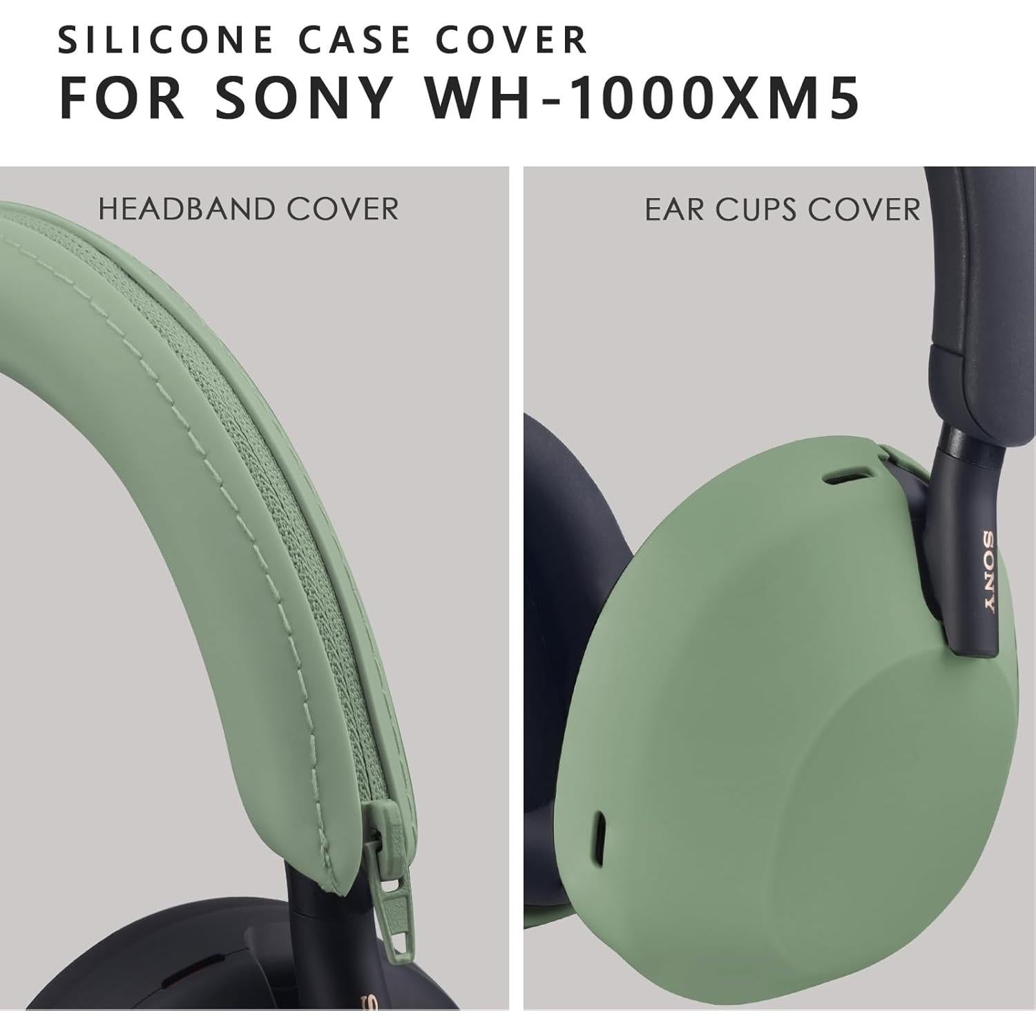 Funda de Silicona Verde Cactus para Auriculares Sony WH-1000XM5