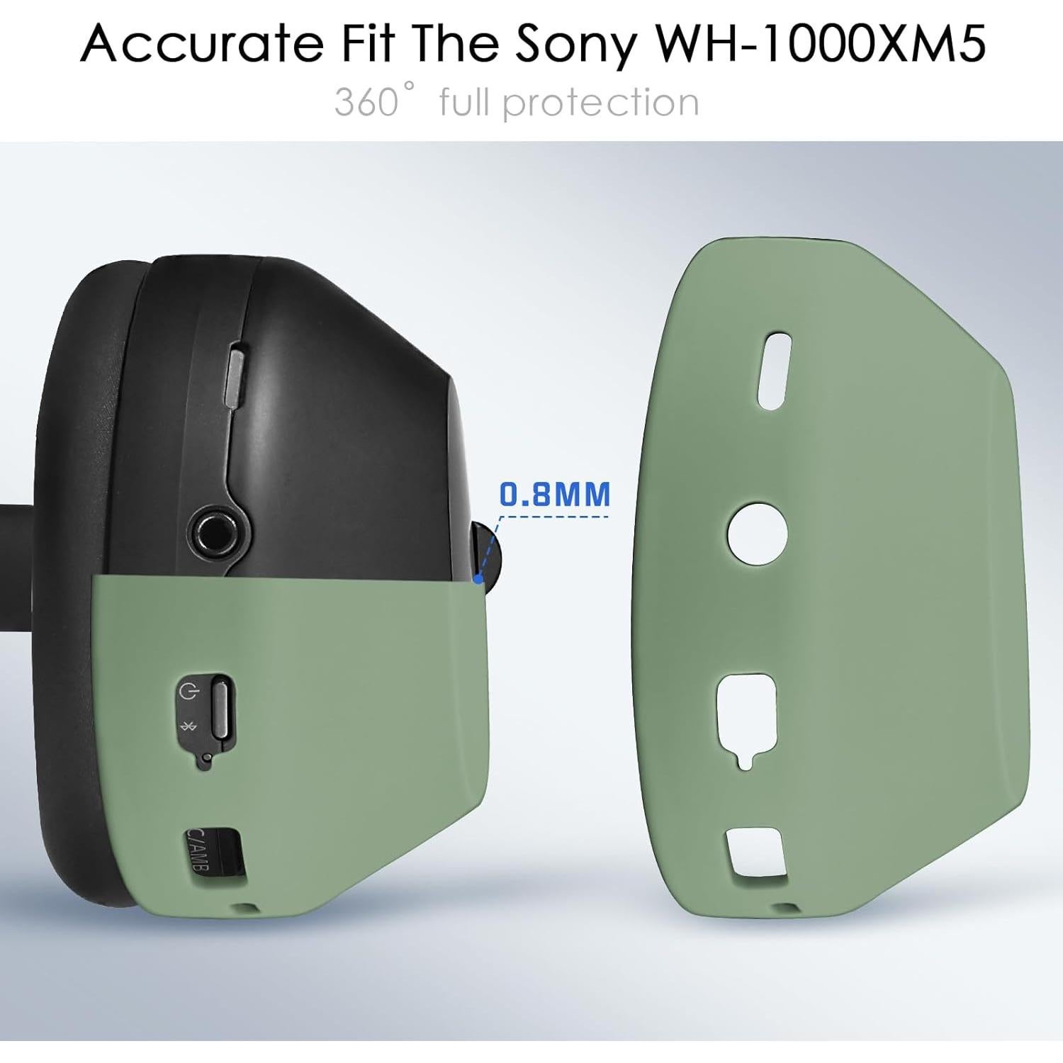 Funda de Silicona Verde Cactus para Auriculares Sony WH-1000XM5