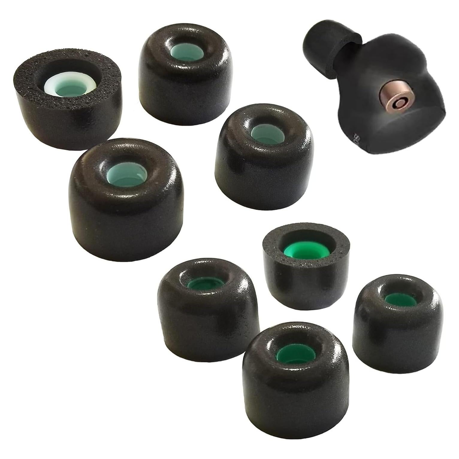 Memory Foam Eartips for Sony WF-1000XM4 Earbuds Tips Replacement WF-1000XM5 for Sony Earbuds Tips Sony WF WI XBA Series WF-SP900 WF-XB700 WI-1000X Fit Charging Case 4 Pairs LM Black