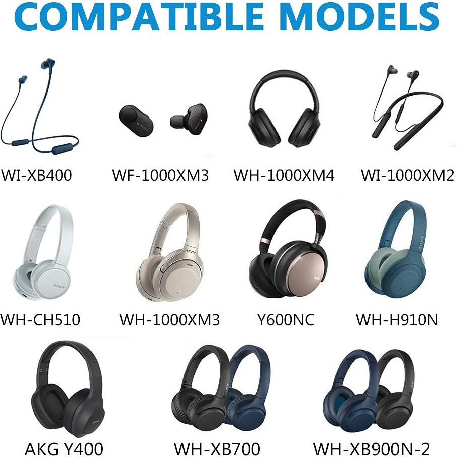 Cable de carga USB Tipo-C 0.91m Toeasor para auriculares Sony