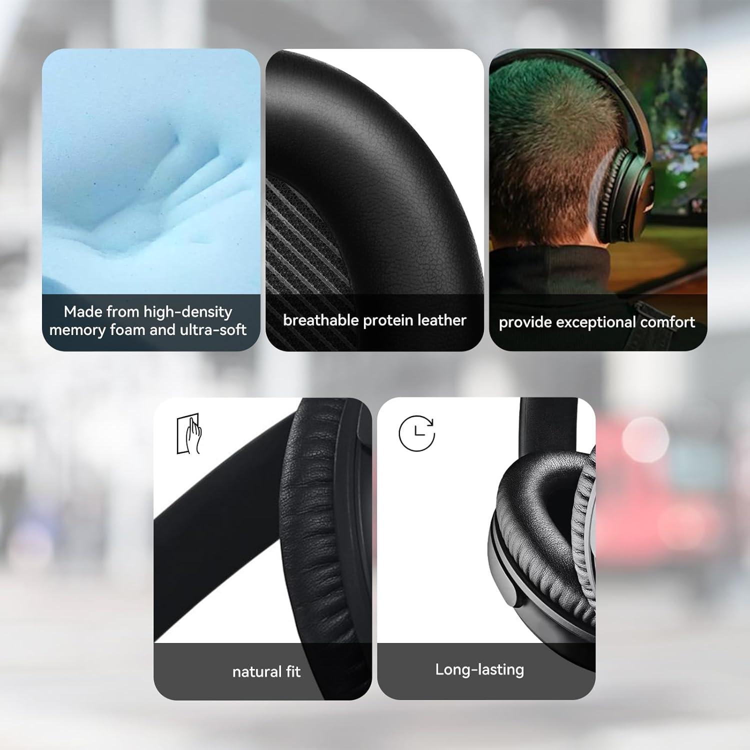 Almohadillas de Repuesto Bose QC35/QC35 II - Espuma de Memoria