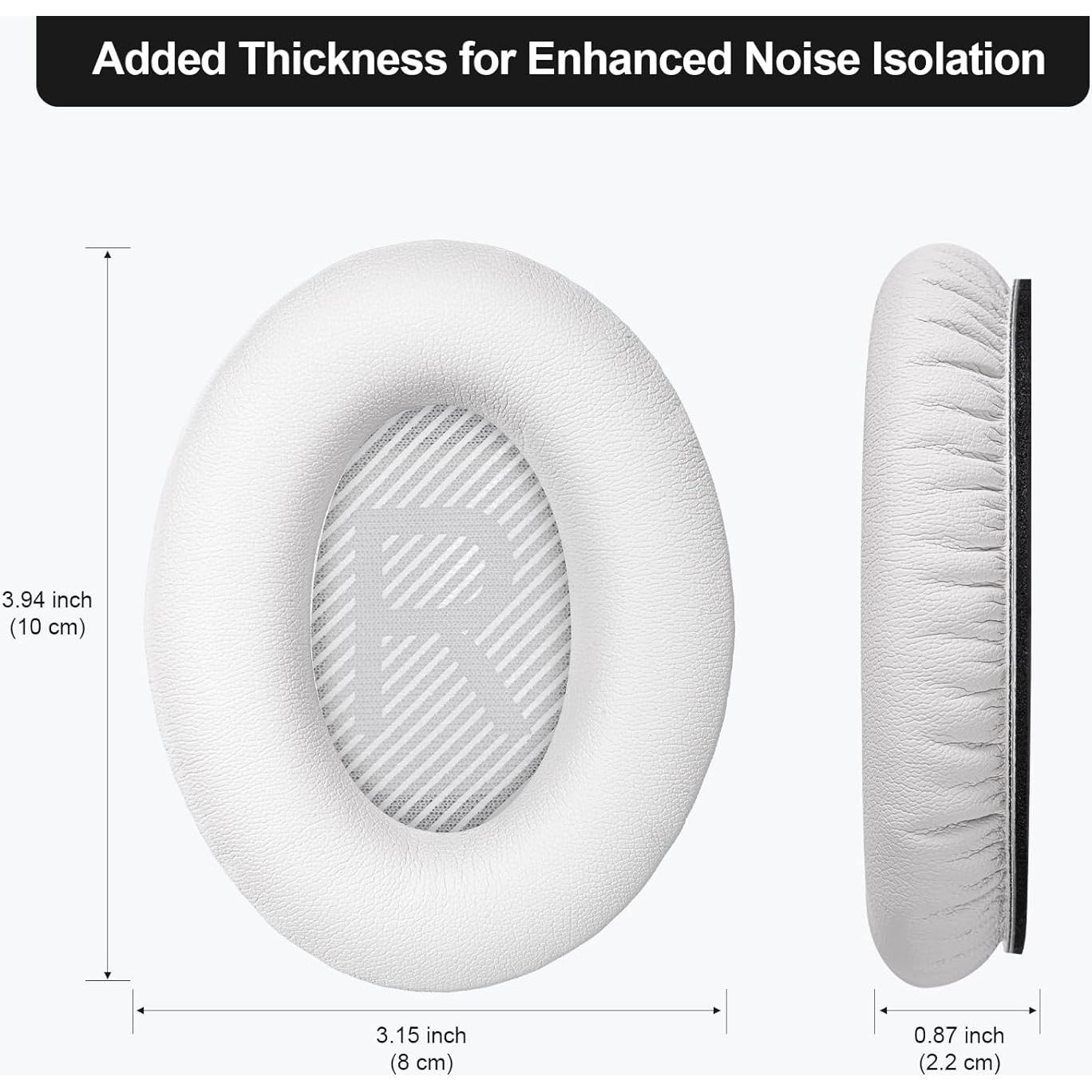 Almohadillas de Repuesto Auriculares Bose QC-35 y QC-35 II Blancas