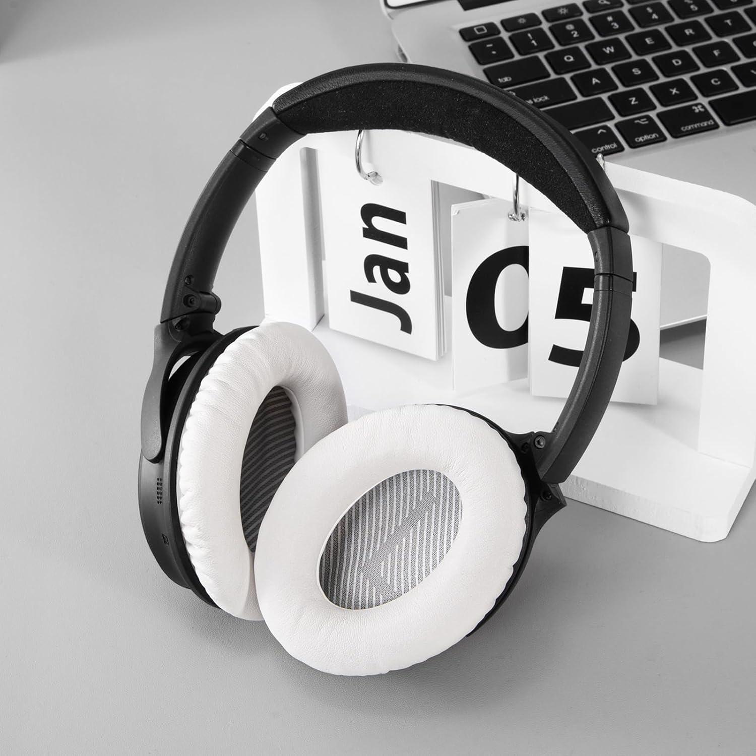 Almohadillas de Repuesto Auriculares Bose QC-35 y QC-35 II Blancas