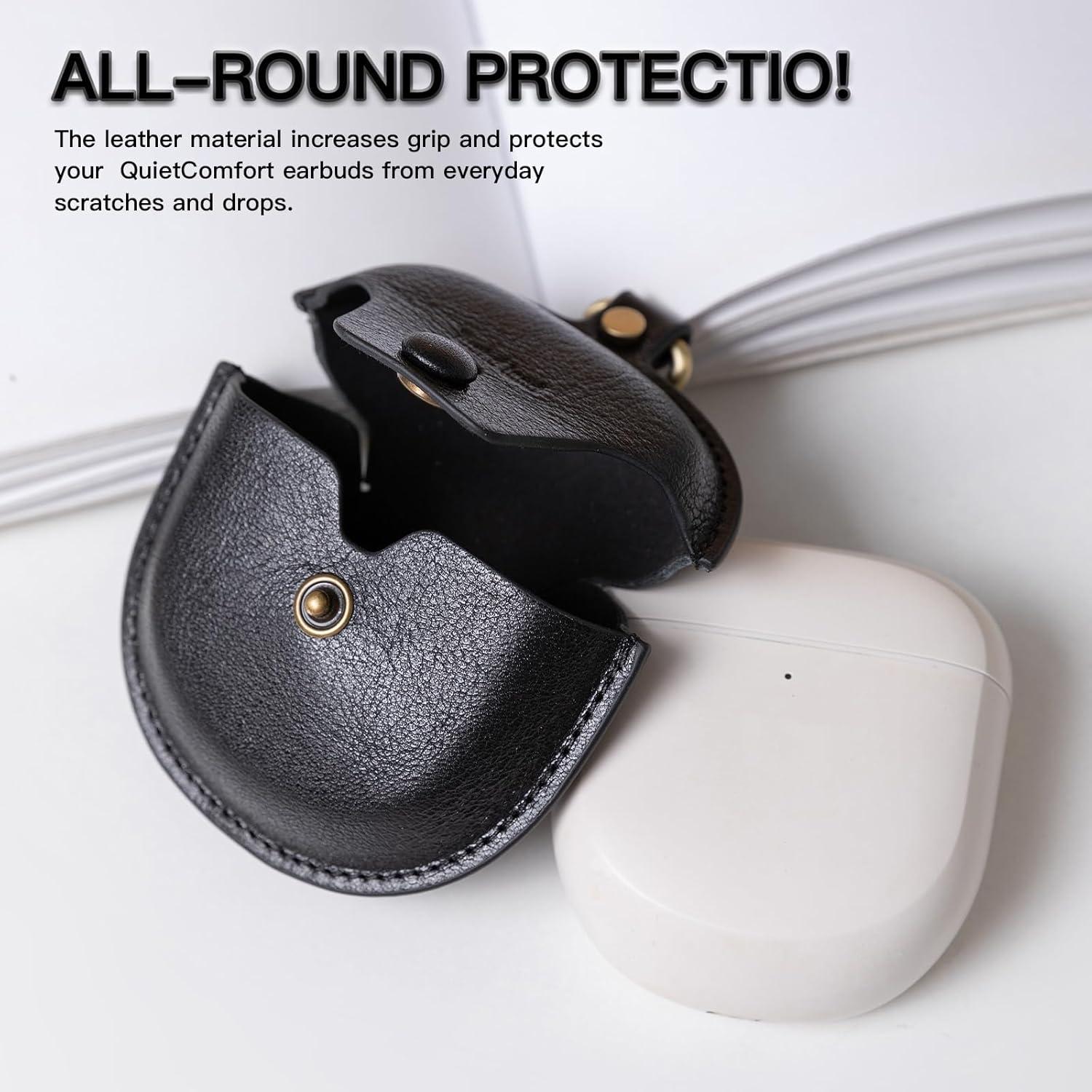 Funda Protectora de Cuero para Auriculares Bose QuietComfort II y Ultra