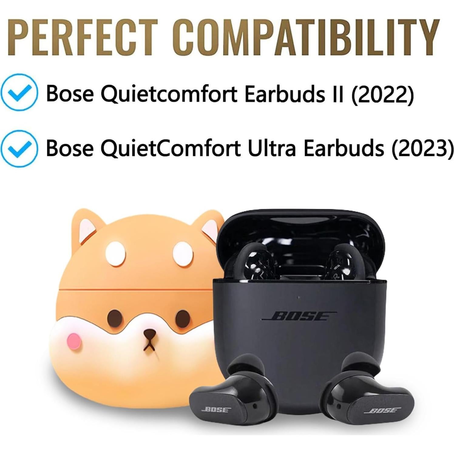 Funda Protectora 3D SKPY para Bose QuietComfort Earbuds II Corgi
