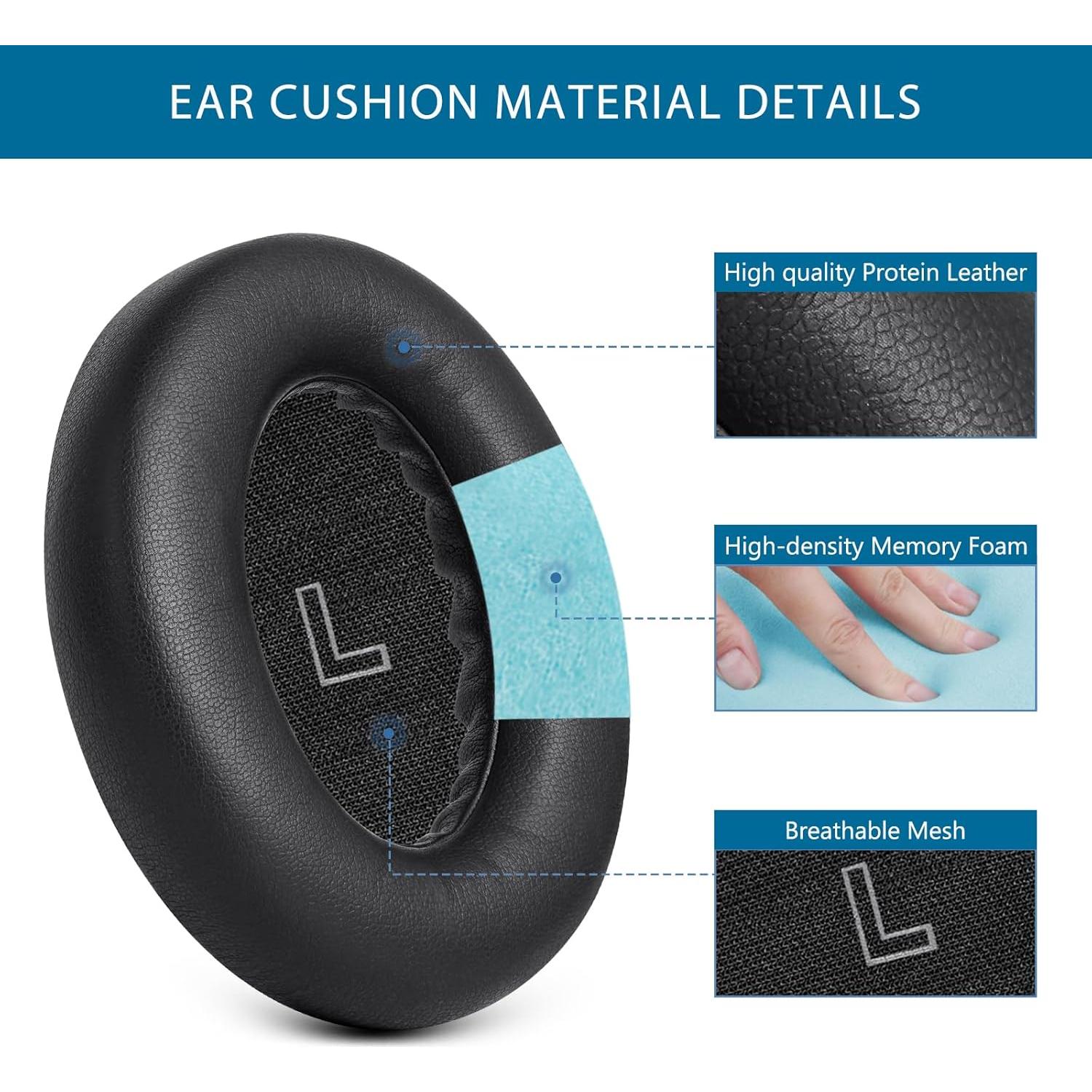 Almohadillas de Repuesto GEVO para Bose QuietComfort Ultra - Negro