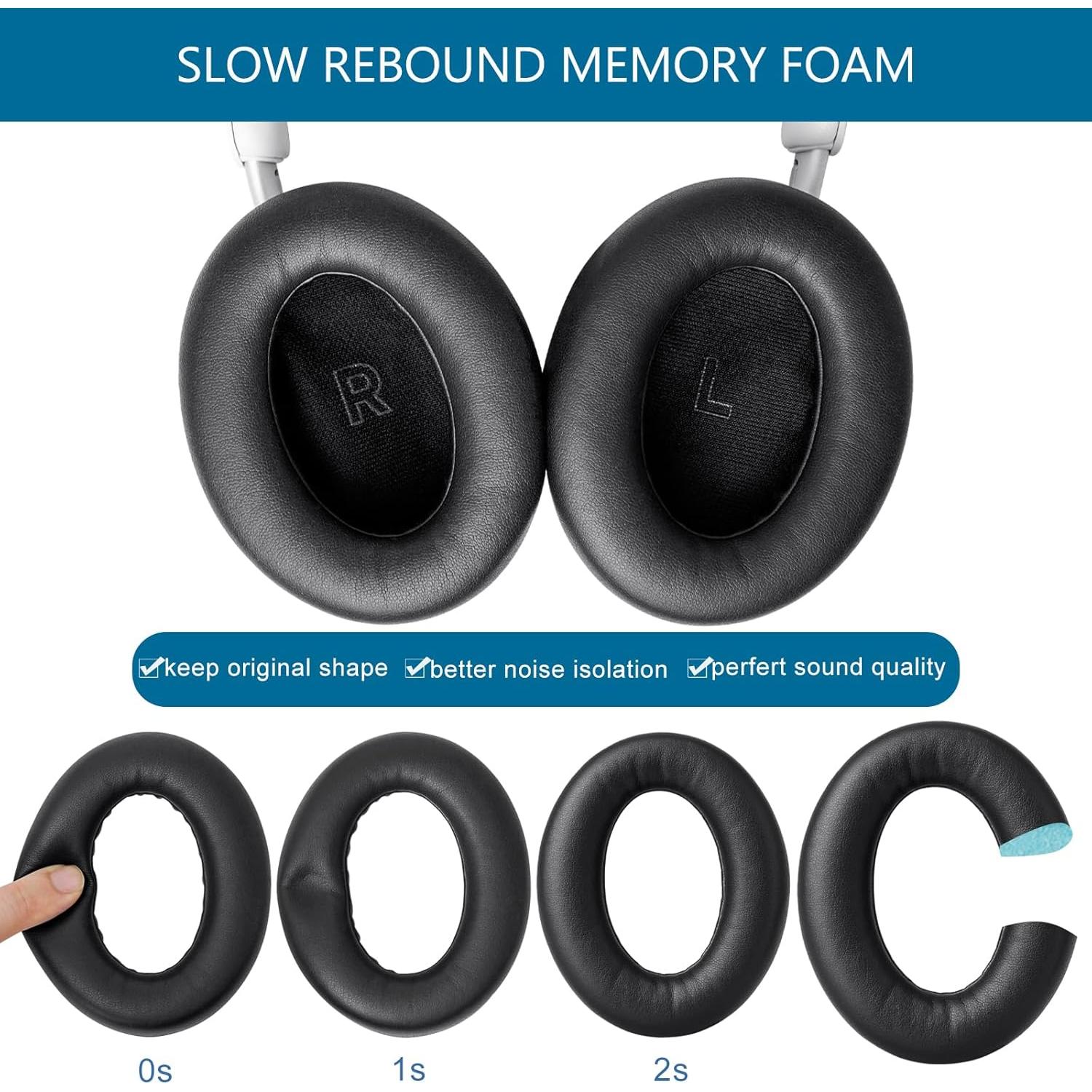 Almohadillas de Repuesto GEVO para Bose QuietComfort Ultra - Negro