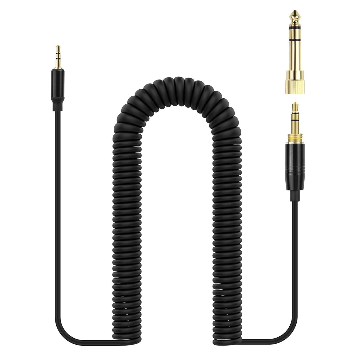 Cable de audio enrollado Gneinour 1.2m-4.8m 3.5mm a 2.5mm