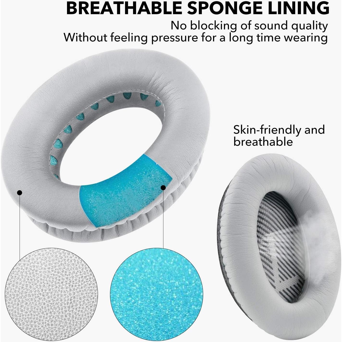 Almohadillas de Repuesto Bose QuietComfort 35 QC35 II - Cuero y Espuma